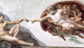 "Die Erschaffung Adams": Deckenfresko des Michelangelos in der Sixtinischen Kapelle